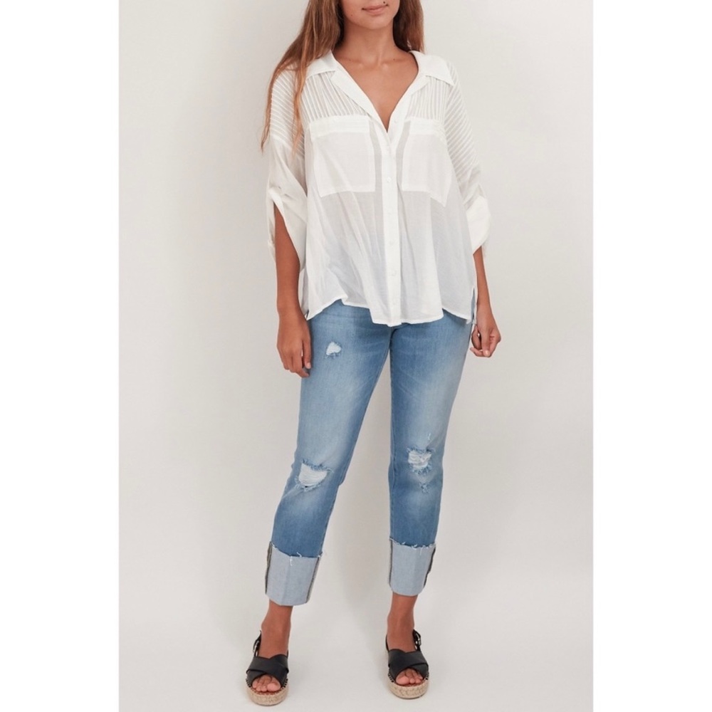 FRAME Le Noveau Straight Leg Big Cuff Denim Jeans Size 24